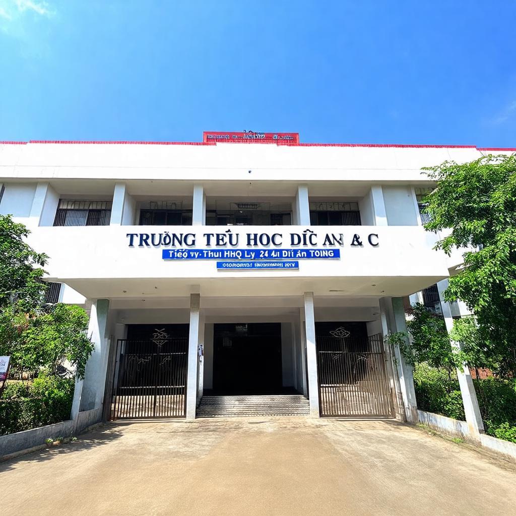 Ảnh chụp bên ngoài Trường Tiểu Học Dĩ An C tại địa chỉ 214 Lý Thường Kiệt, Dĩ An, Bình Dương